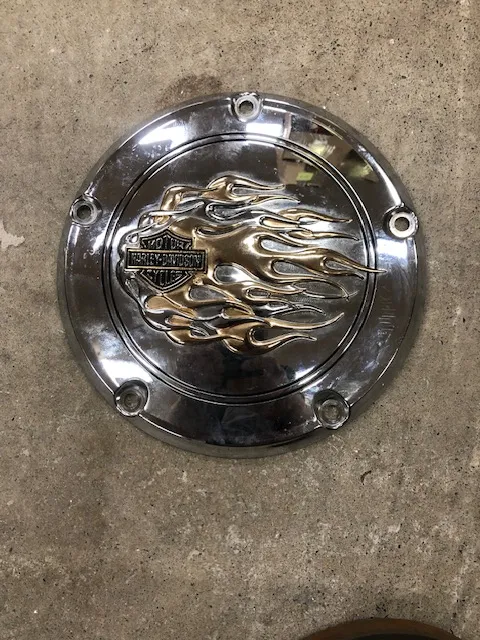 Harley-Davidson the Flames Collection - Gold & Chrome koppelingsdeksel 25334-99A