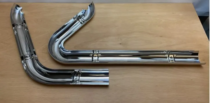 Harley-Davidson Hitteschilden chroom Softail M8 FLHC(S) en FLDE (2018-up) 65400264/265