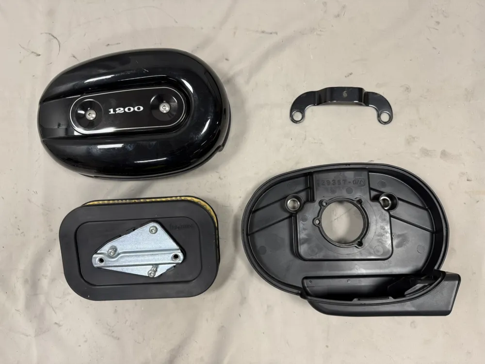 Luchtfilter behuizing Harley-Davidson Sportster 1200 ovaal zwart origineel incl. filterelement