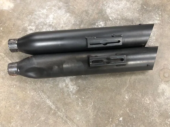 Uitlaatdempers Harley-Davidson Screamin Eagle slash cut zwart Dyna (2007-2017) 80792-10