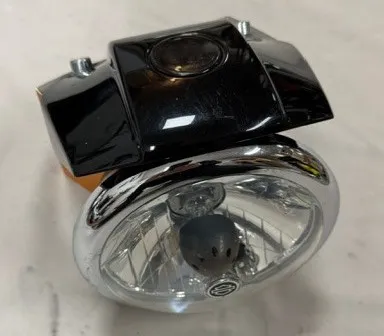 Koplamp met houder black chrome rim Harley-Davidson Sportster Dyna