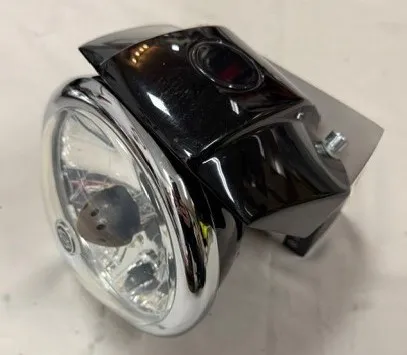 Koplamp met houder black chrome rim Harley-Davidson Sportster Dyna