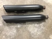 Uitlaatdempers Harley-Davidson Screamin Eagle slash cut zwart Dyna (2007-2017) 80792-10