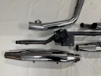 Uitlaatsysteem Harley-Davidson FLSTC Heritage Softail compleet zgan (2008-2017) 65682-07