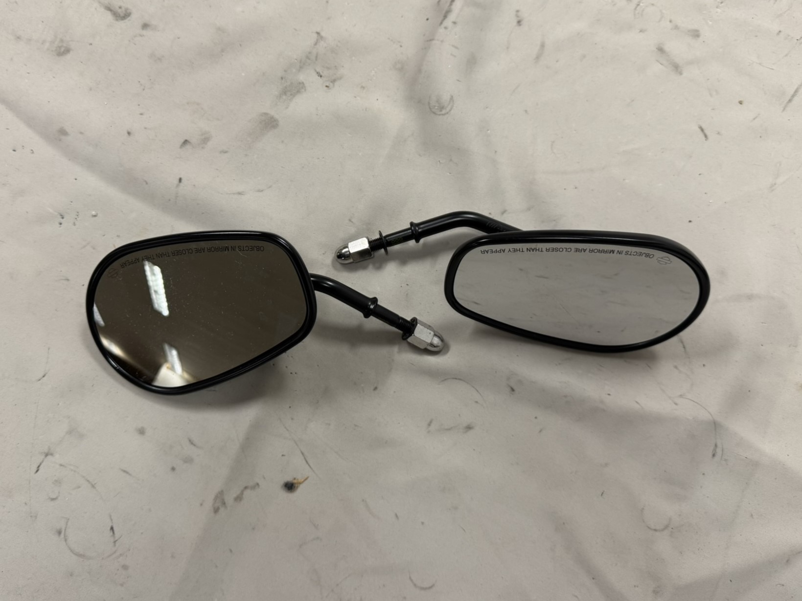 Harley-Davidson Spiegelset mat zwart korte steel 91983-03B