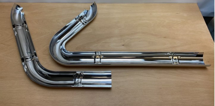 Harley-Davidson Hitteschilden chroom Softail M8 FLHC(S) en FLDE (2018-up) 65400264/265