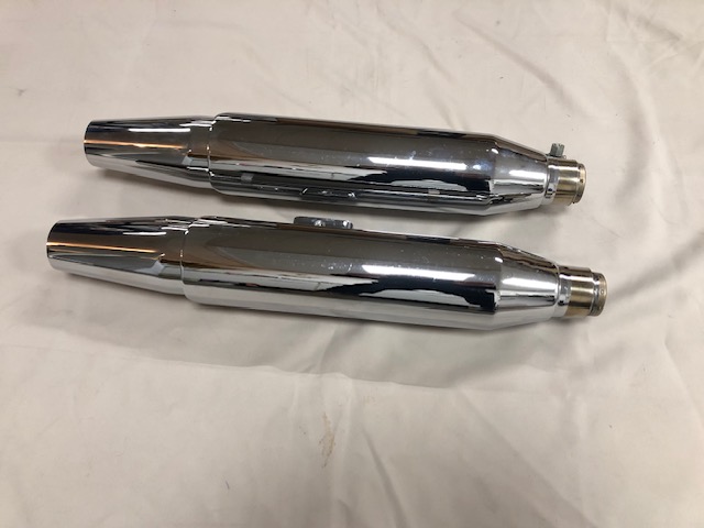 Uitlaatdempers origineel Harley-Davidson Dyna 103 (2017) chroom zgan