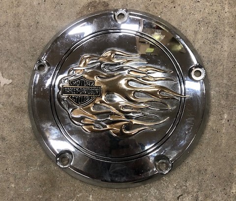 Harley-Davidson the Flames Collection - Gold & Chrome koppelingsdeksel 25334-99A