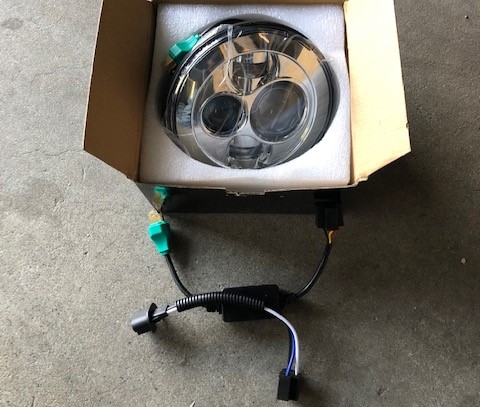 LED koplamp touring 7 inch after market nieuw