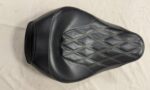 52000057 Low Profile Touring Seat - Diamond Pattern - Mahogany Brown 334 b