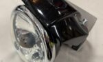 koplamp met houder compleet gloss black chrome rim Sportster Dyna 831 b