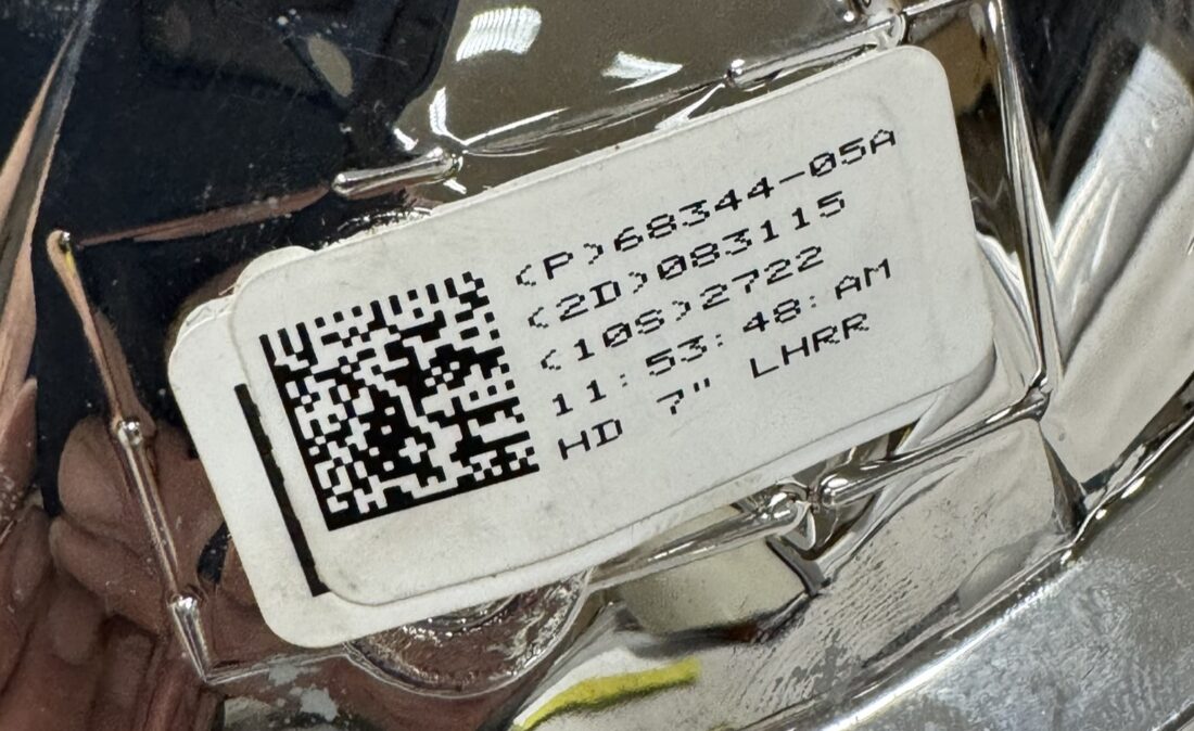 68344-05A UK 7 inch Halogen Headlamps Clear Smooth Lens with Reflector Optics 842 c